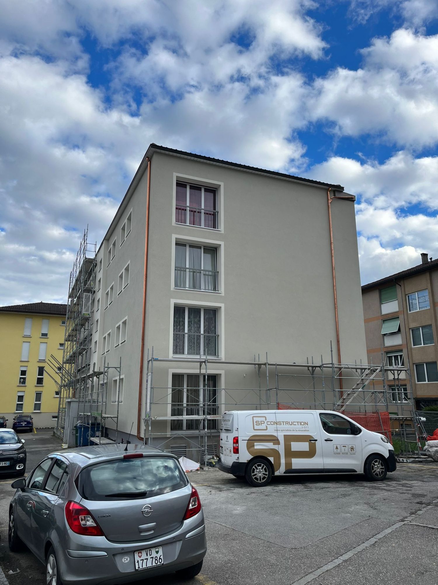 Façade d'immeuble rénovée